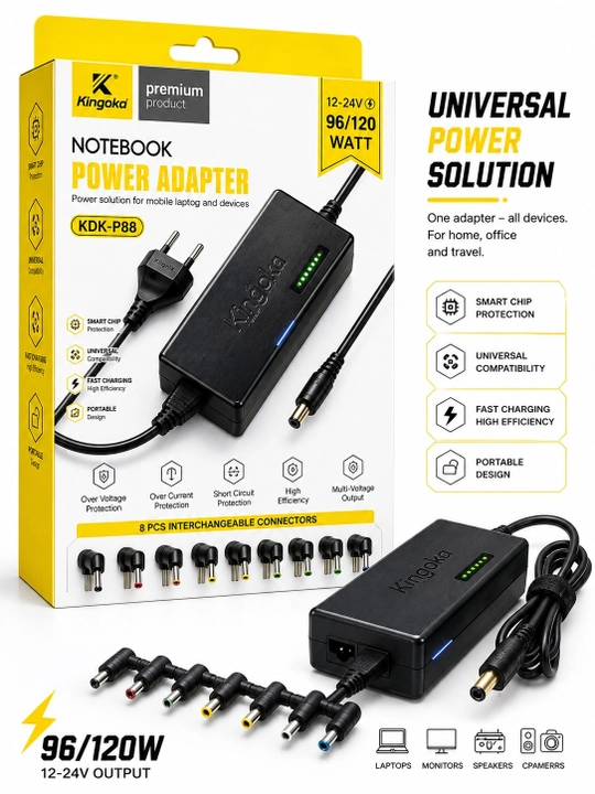 Универсальное зарядное устройство для ноутбука Kingoka KDK-P88 96/120W - 