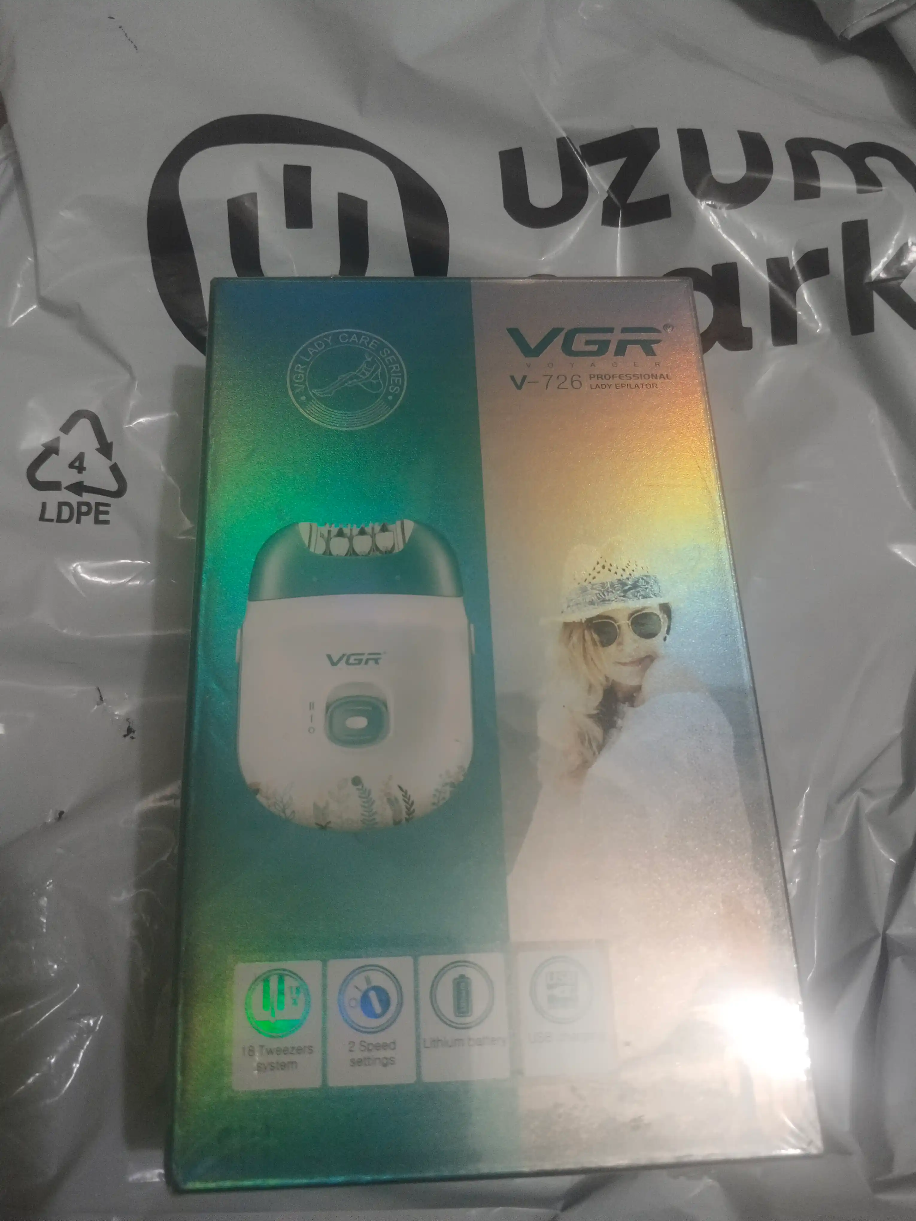 Ayollar uchun simsiz epilator VGR V-705, V-726, V-706, V-728, tana depilatori