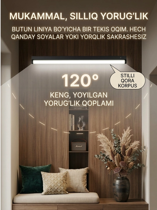 Aqilli chiroq, harakat sensori yoritgichi aqlli, simsiz led chiroq, magnitli, usb led