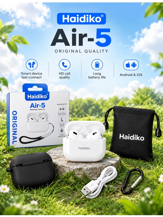 Беспроводные Bluetooth наушники Haidiko Air-5 – с зарядным кейсом - 