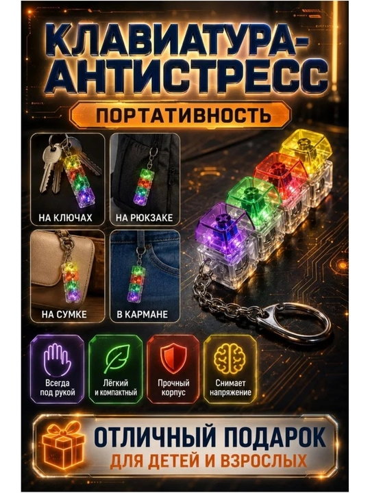 Stressga qarshi klaviatura keycap keycap yorqin