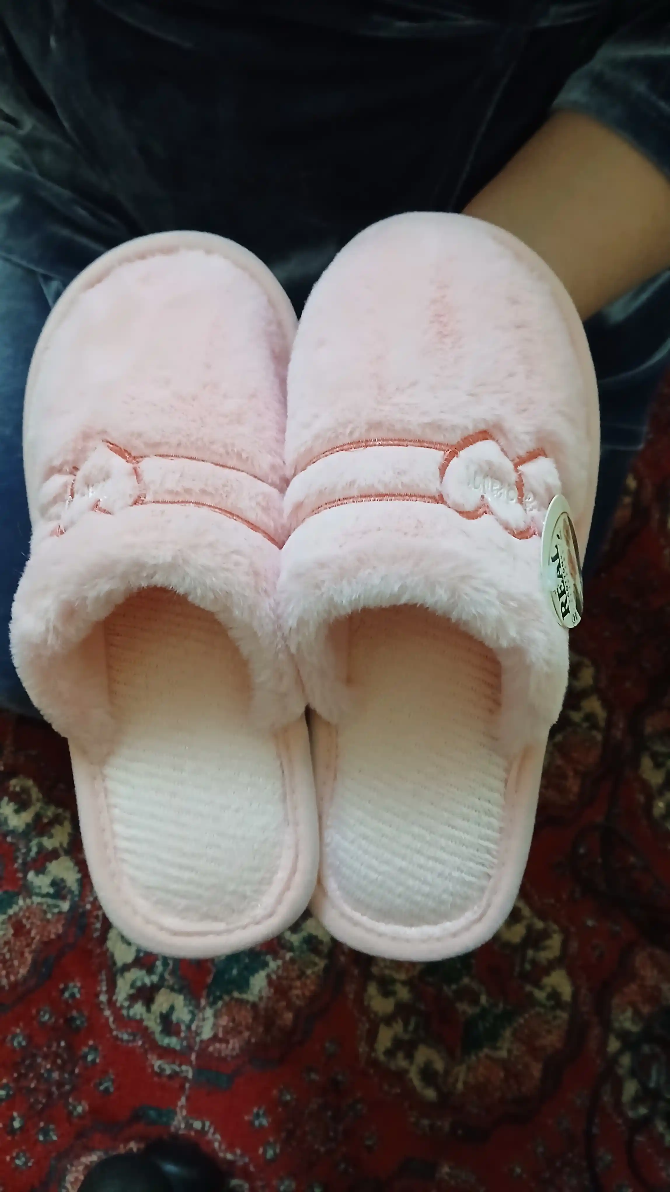 Ayollar uchun yumshoq issiq uy shippaklari, bantli, kuz-qish mavsumi uchun