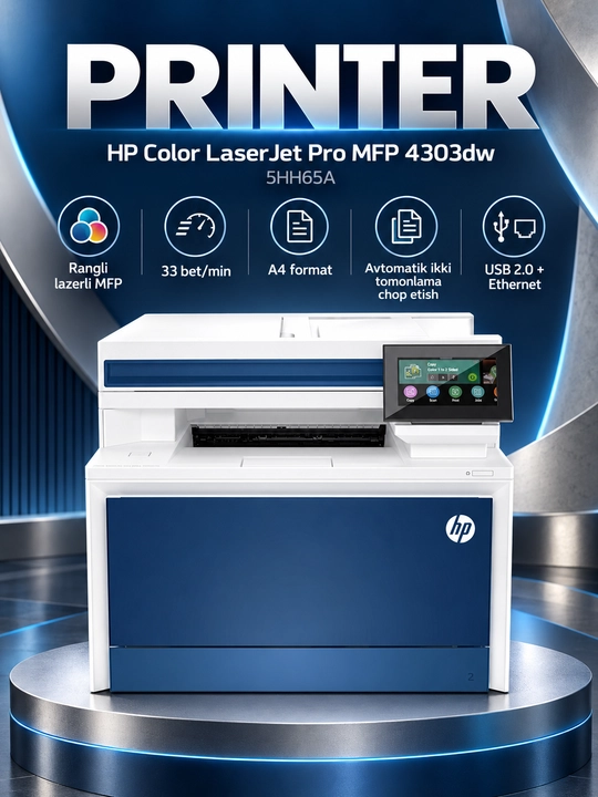 МФУ HP Color LaserJet Pro 4303dw, цветное лазерное, A4, 33 стр/мин, двусторонняя печать - 