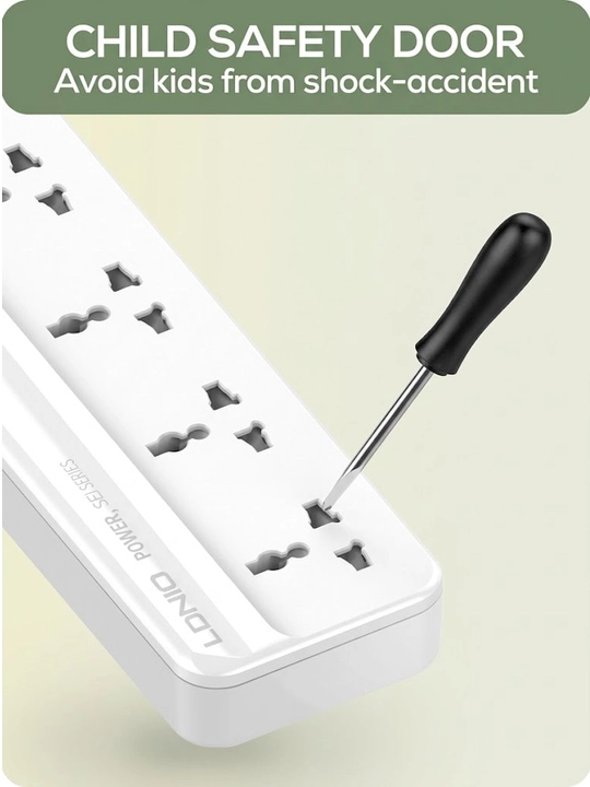 Сетевой фильтр LDNIO SC5614C с 5 розетками и 6 USB (Type-C PD, QC3.0), удлинитель 2м