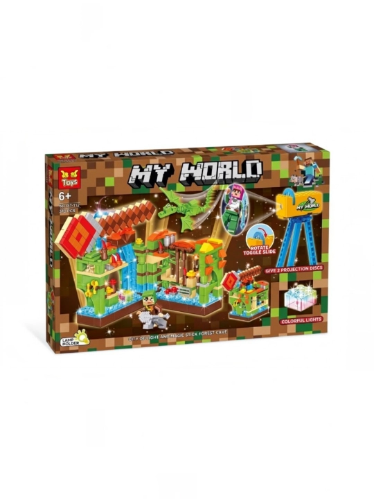 Детский конструктор Майнкрафт My World со светом