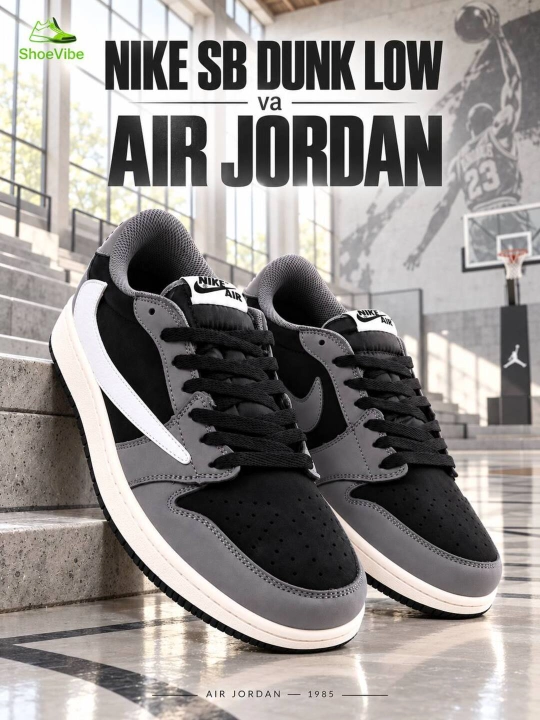 NIKE SB DUNK LOW va AIR JORDAN krossovkalari, 36-41 o‘lchamlarda, yoz va kuz uchun