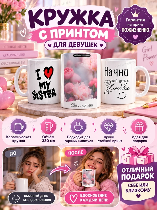 Кружка в подарок для бабушки мамы папы, дедушки врачам в коробке, брату, сестре, сестренке - 