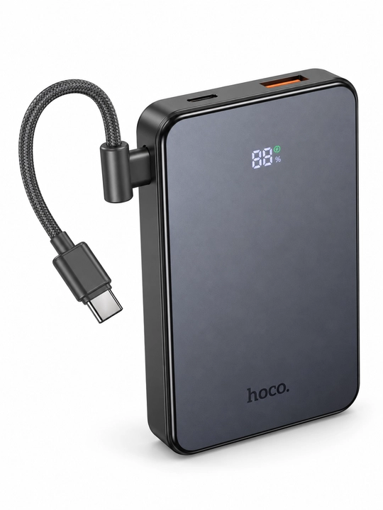 Hoco J170 Starlight poverbank, 10000 mAh, 22,5 W, PD20W, USB-C kabel, LED displey