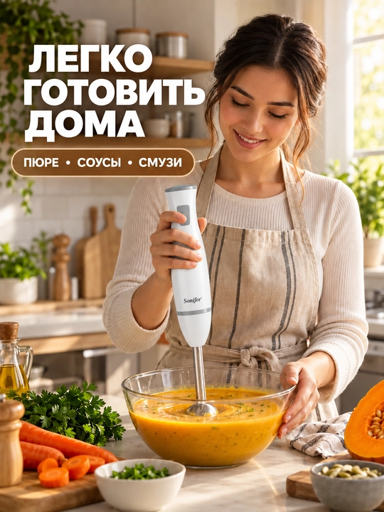 Sonifer botiriladigan blender, 200 W, zanglamaydigan po‘lat pichoqli
