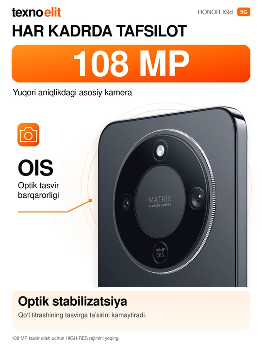 Смартфон HONOR X9d 5G, 12/256ГБ, Snapdragon 6 Gen 4, 108 Мп, 8300 мАч+В подарок рюкзак