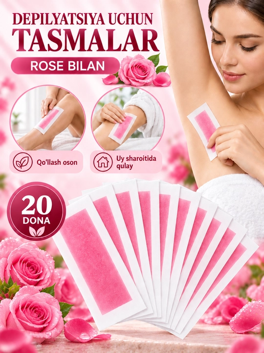 DOLL WAX восковые полоски для депиляции тела и лица, воск для волос, шугаринг, 20 штук