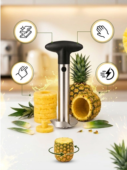 Ananas tozalagich va kesgich, oshxona pichog'i va moslamasi, zanglamaydigan po'lat Ananas