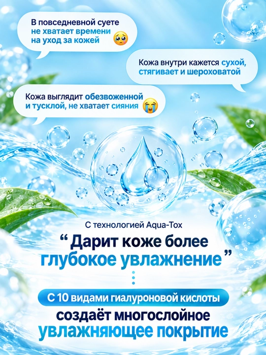 MEDIPEEL Сыворотка Aqua-Tox Glow — увлажнение, сияние, гиалуроновая кислота, эктоин 40 мл