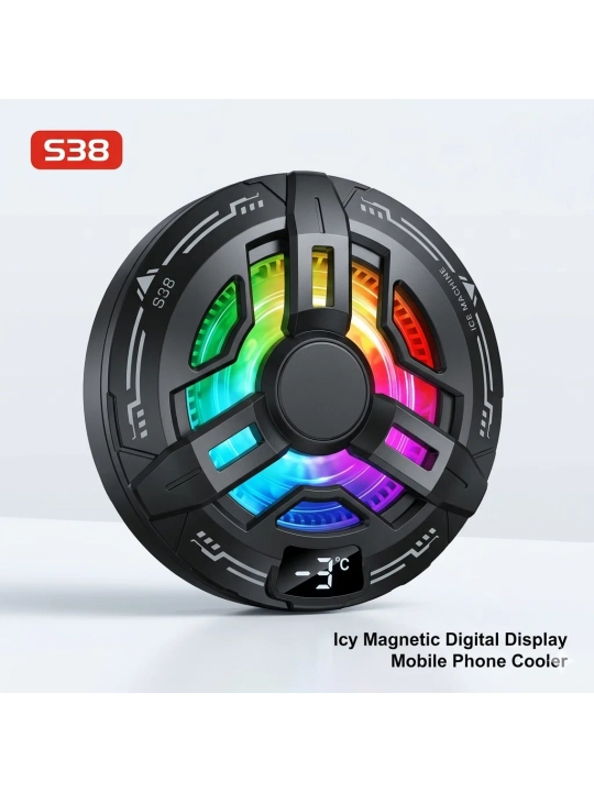 Telefon sovutgichi Mentech HK-S38 Pro, magnitli, RGB chiroqli, 15 Vt - 