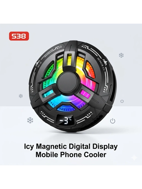 Telefon sovutgichi Mentech HK-S38 Pro, magnitli, RGB chiroqli, 15 Vt