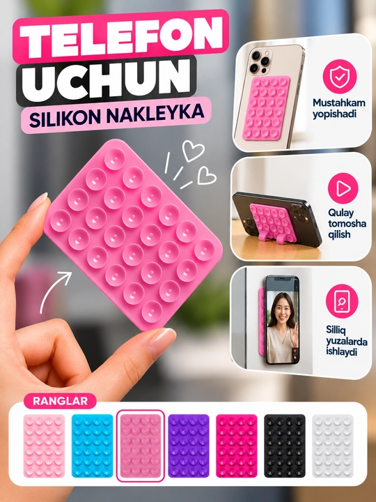 So‘rg‘ichli telefon tutqichi, yopishqoq, telefon uchun taglik, telefon uchun vakuum - 