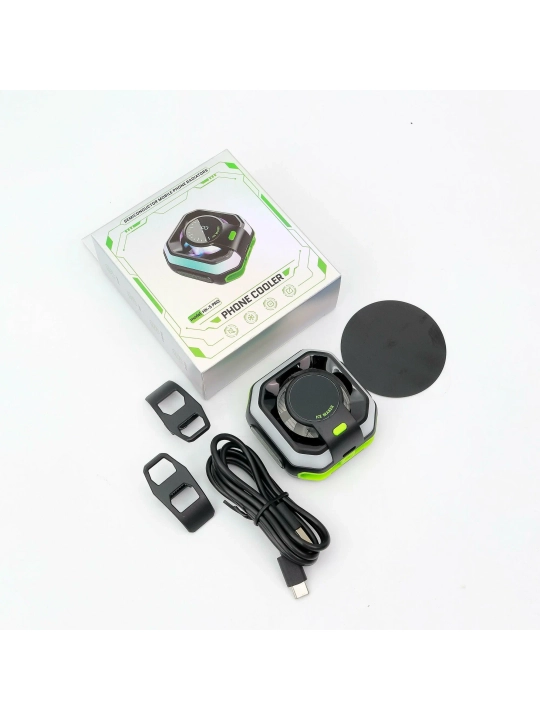 Telefon sovutgichi Mentech HK-5 Pro, magnitli, RGB chiroqli, 15 Vt, qora - 