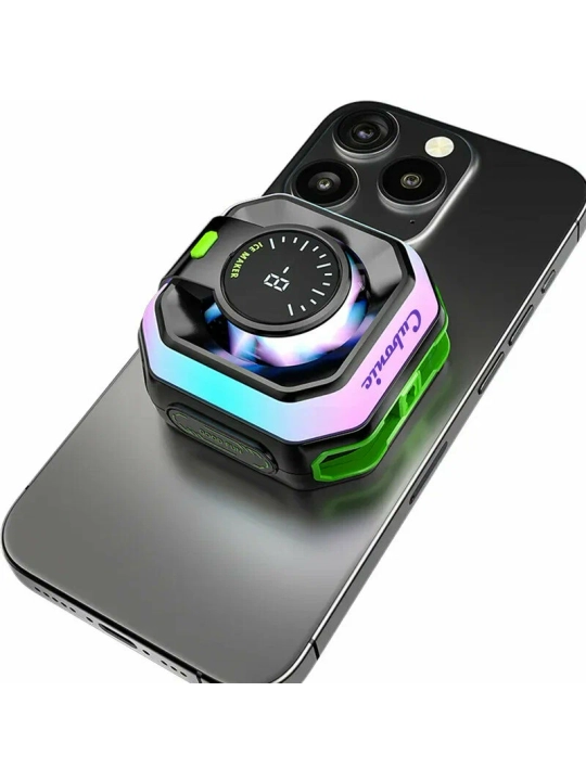 Telefon sovutgichi Mentech HK-5 Pro, magnitli, RGB chiroqli, 15 Vt, qora