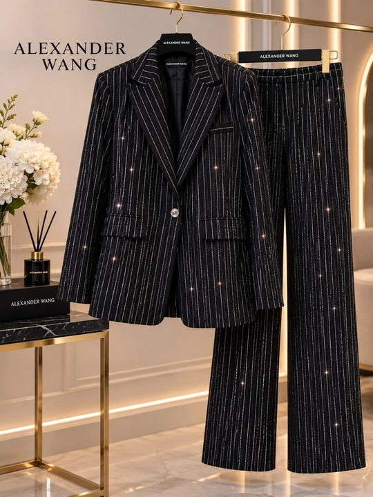 Alexander Wang ayollar Kostyum- Shimi. Yaltiraydigan toshchali. Klassik  uslub