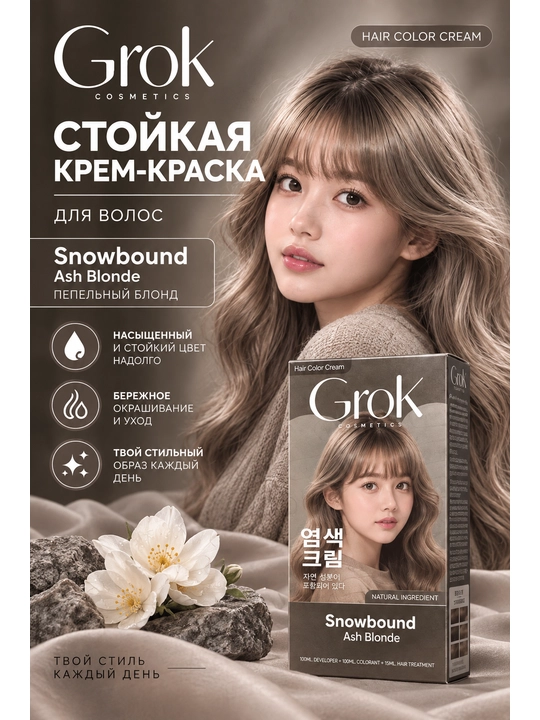 Стойкая краска для волос GROK - 
