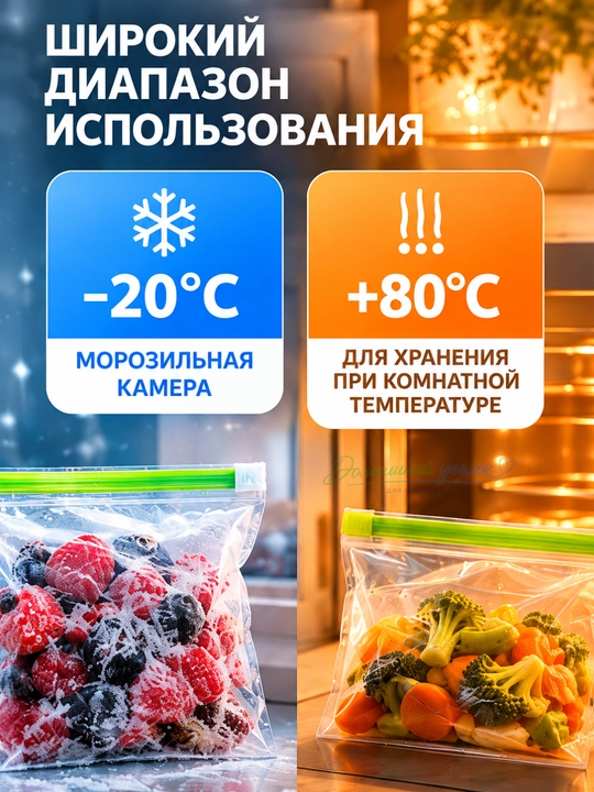 ZIP-пакеты для хранения с двойной застёжкой, набор 180 шт, размеры L/M/S