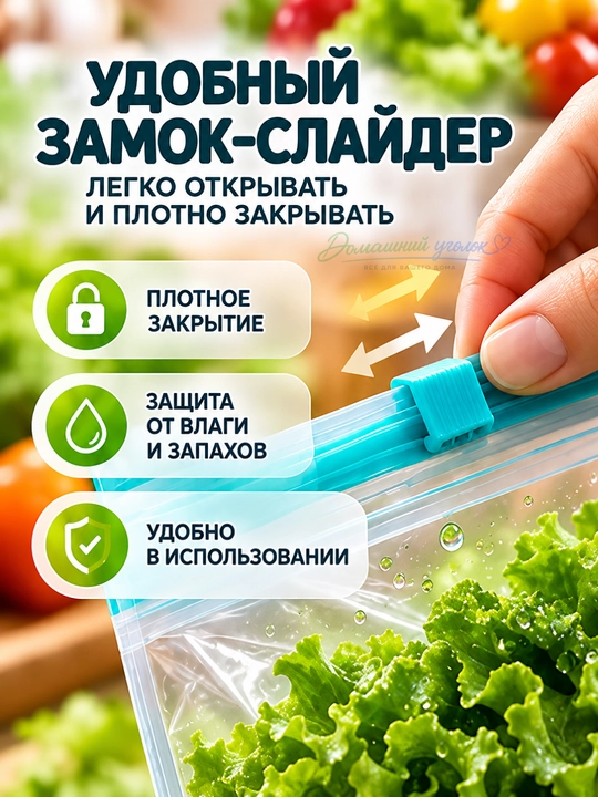 ZIP-пакеты для хранения с двойной застёжкой, набор 180 шт, размеры L/M/S