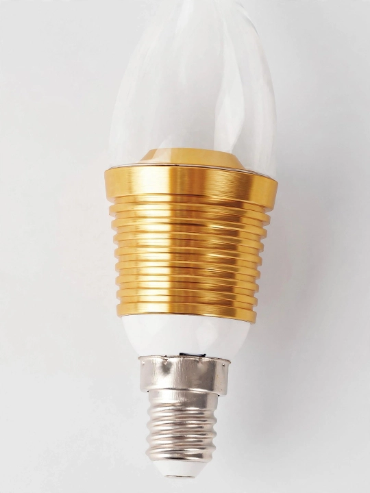 LED sham lampochkasi, 9/12 Vt, E14, oq, neytral va sariq chiroq