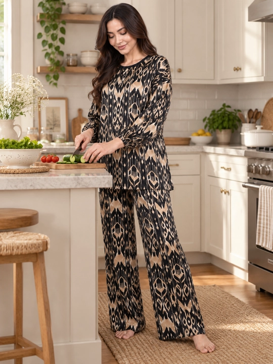 Женский велюровый костюм-двойка oversize для дома, кофта и брюки, размеры 46–54 - 