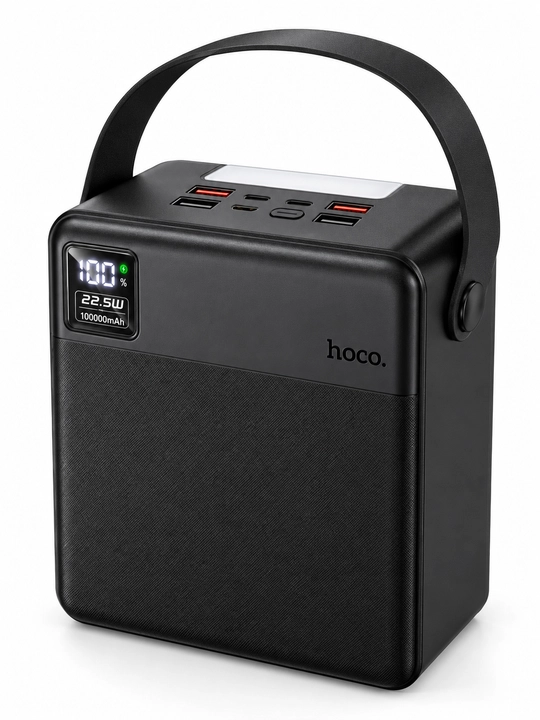 Повербанк Hoco J175, 100000 мА·ч, 22,5 Вт, PD20W, 5 выходов, дисплей и фонарь