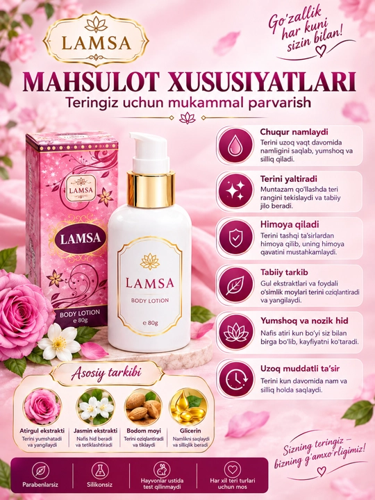 Парфюмерный лосьон для тела Body Lotion, 80 г