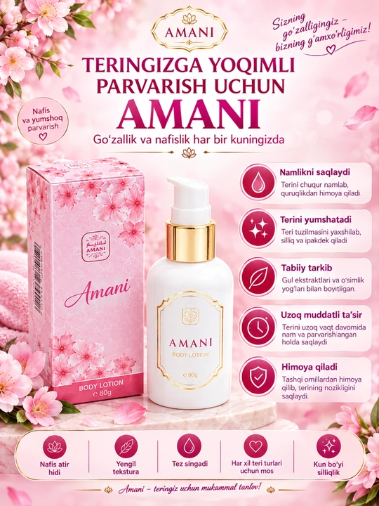 Парфюмерный лосьон для тела Body Lotion, 80 г - 