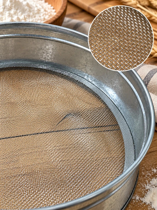 Сито для муки металлическое с мелкой сеткой для просеивания продуктов 27 и 31 см