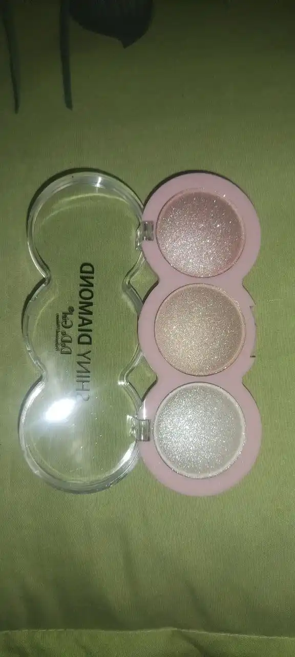 DoDo Girl Shiny Diamond 3 rangli yuz uchun xaylayter paletkasi