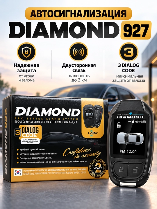 Автомобильная сигнализация DIAMOND, пульт дистанционного управления - 