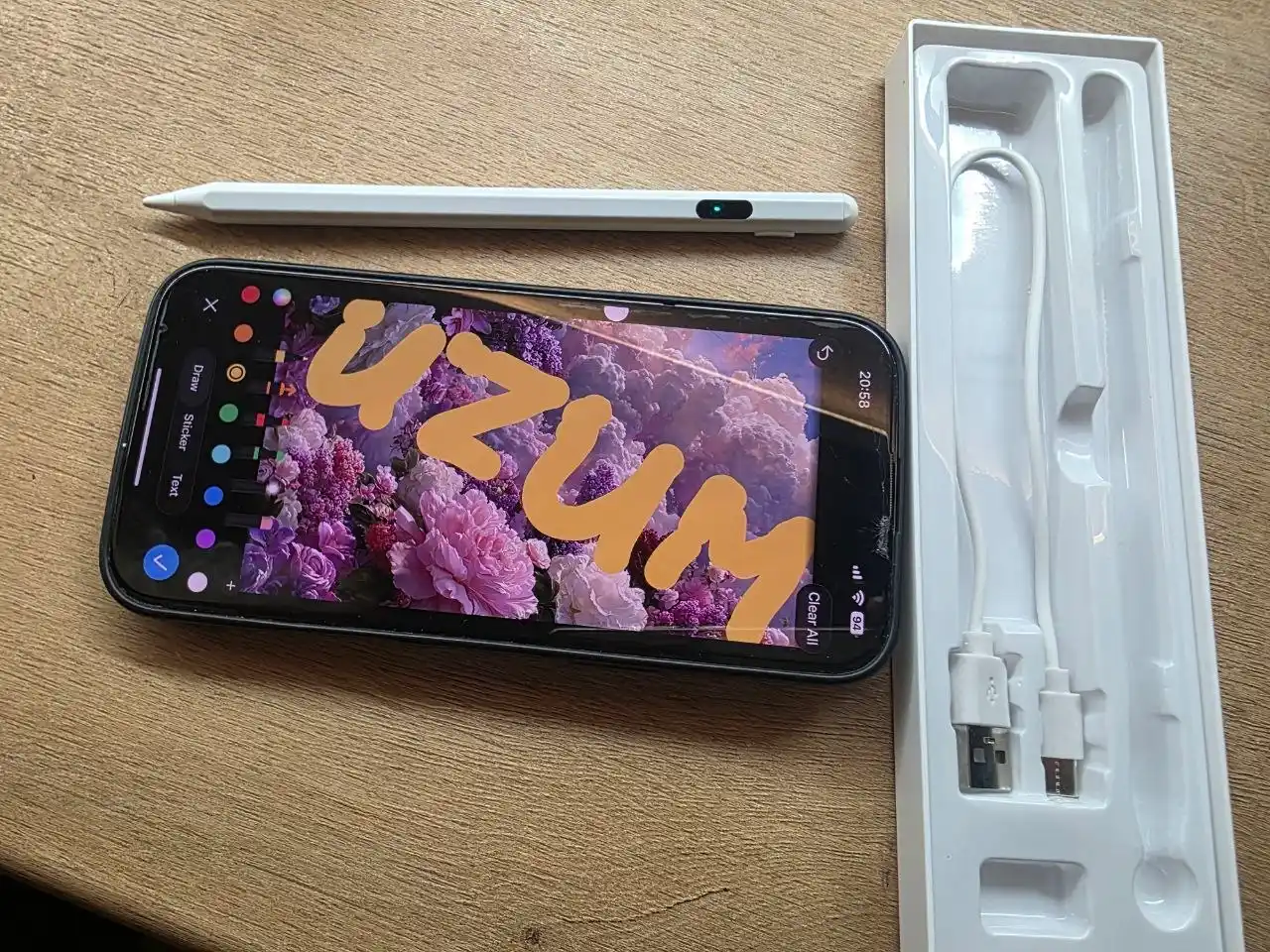 IPhone, iPad, Android va boshqa ekranlar uchun aqlli universal stilus, sensorli ruchka