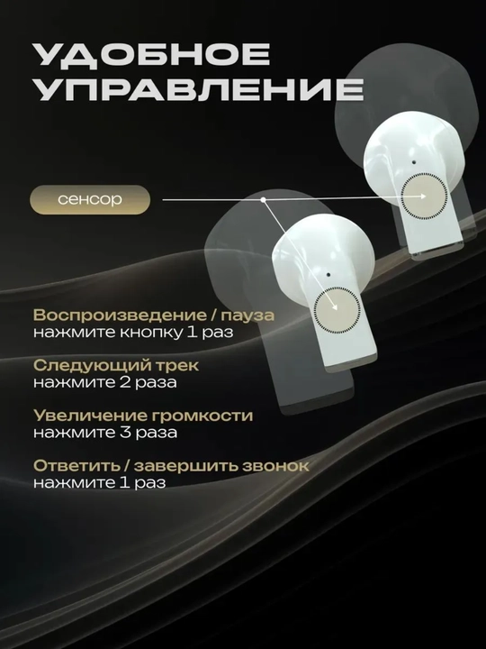 Simsiz TWS Bluetooth quloqchin, mini o‘lcham, sensorli boshqaruv