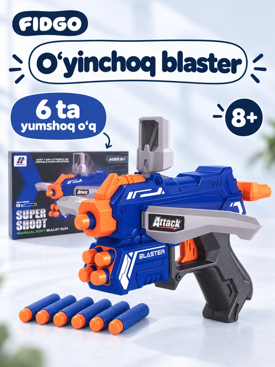 Barabanli FIDGO o‘yinchoq blasteri - 