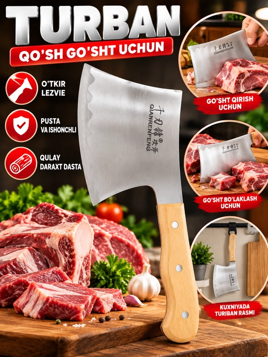 Oshxona uchun serb pichog'i, chopqi - 