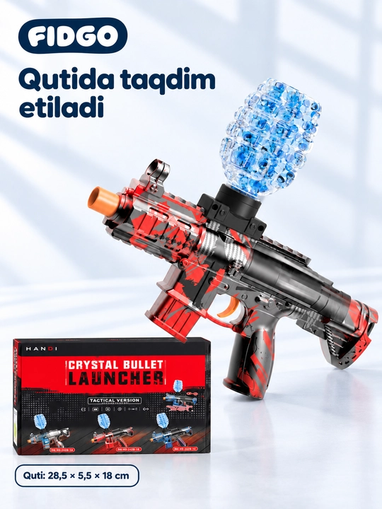 Игрушечный автомат AK-47 Орбиз FIDGO, стреляет гелевыми пулями, с аккумулятором