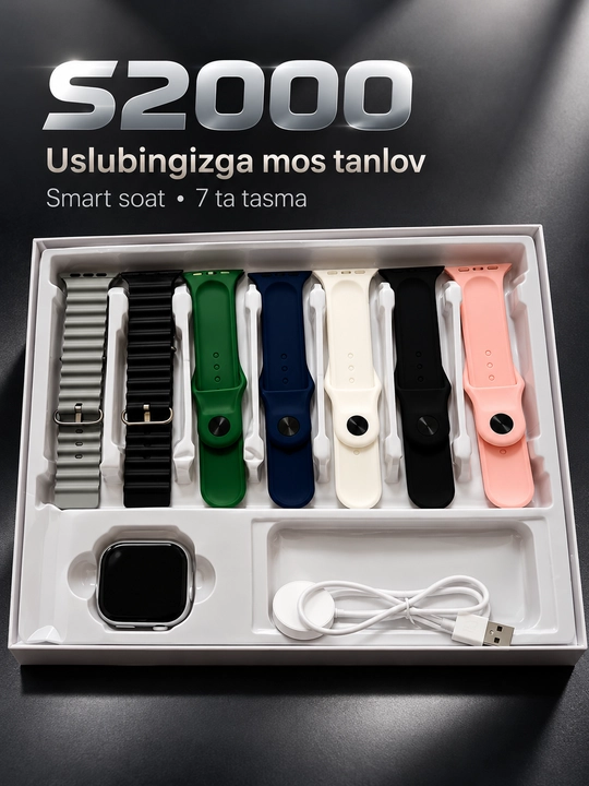 Aqlli soatlar Smart Watch 8 Big T800 Pro Max,Android iPhone uchun, simsiz zaryadlash