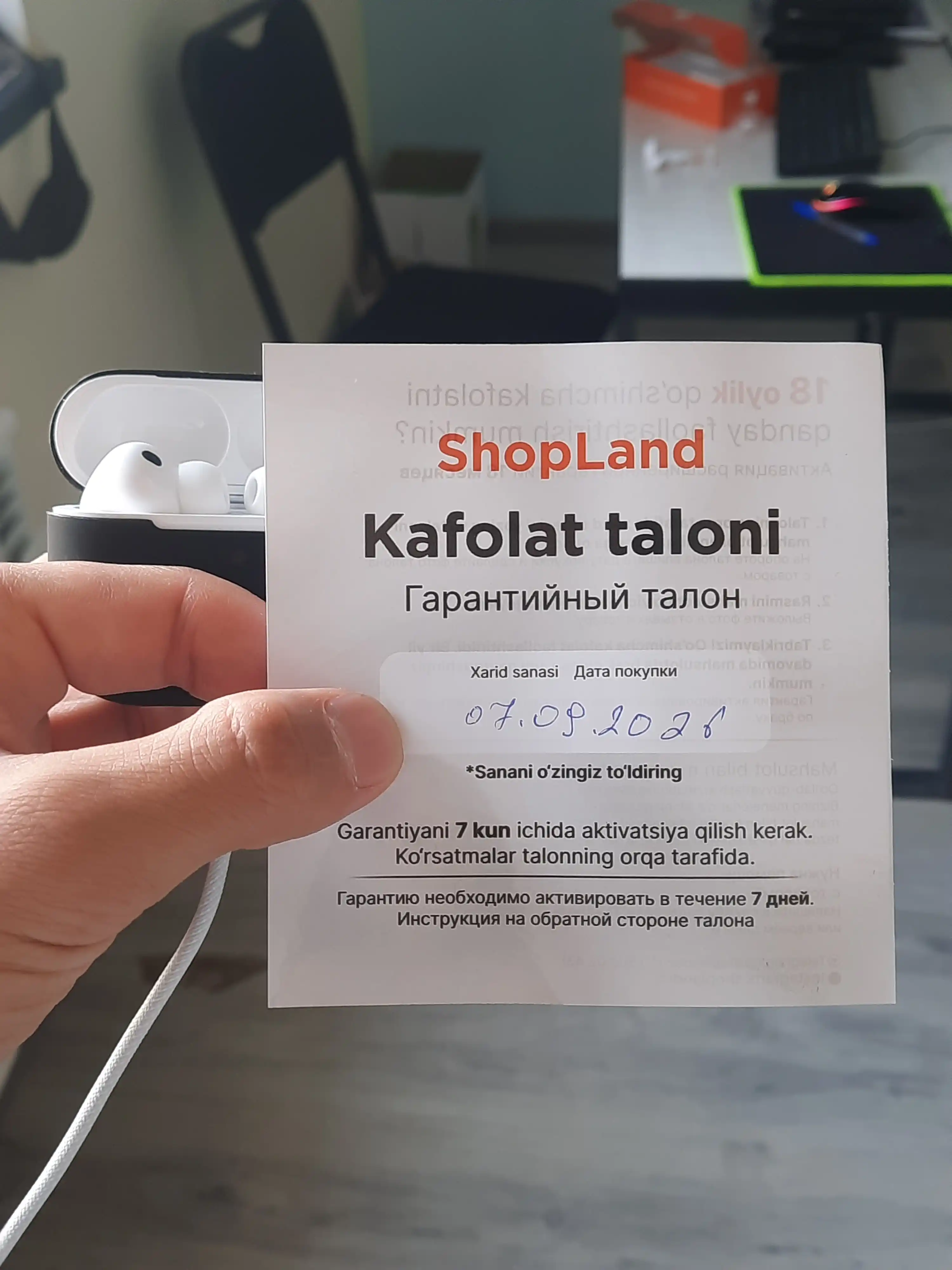 Simsiz quloqchinlar Pods Pro 3 ANC Premium, iPhone va Android uchun naushnik (4ta sovg'a)