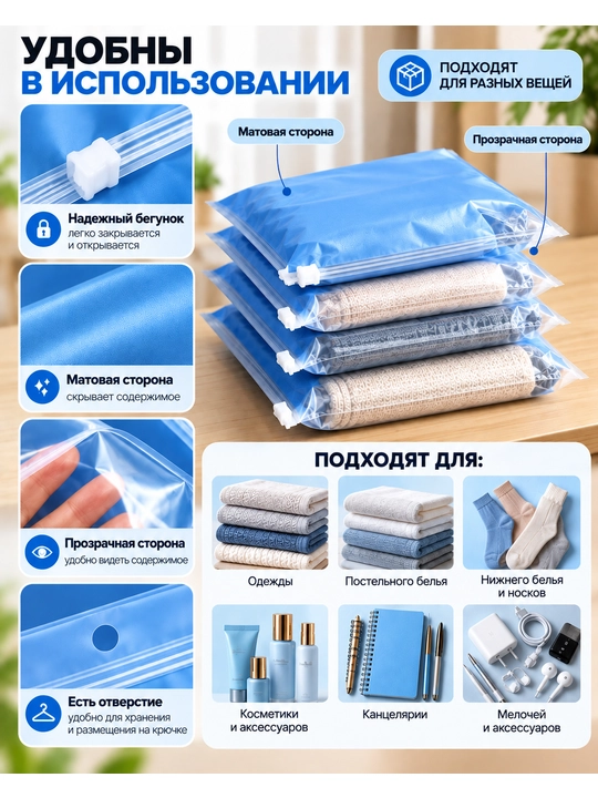 Зип пакеты, упаковочные, для одежды, цветные пакеты с бегунком