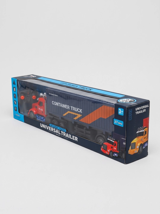 Radio boshqaruvli Universal Trailer Container Truck 27 MGts yorug'lik va musiqa bilan