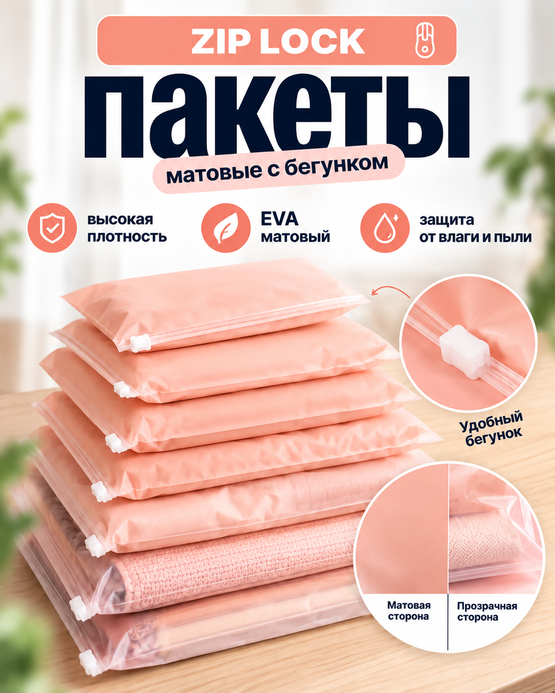 Зип пакеты, упаковочные, для одежды, цветные пакеты с бегунком - 