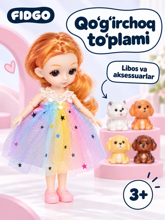 Qo‘g‘irchoqlar va aksessuarli o‘yin to‘plamlari