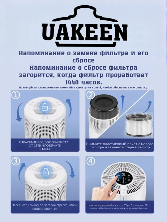 Очиститель воздуха от немецкого бренда UAKEEN ZL-2707