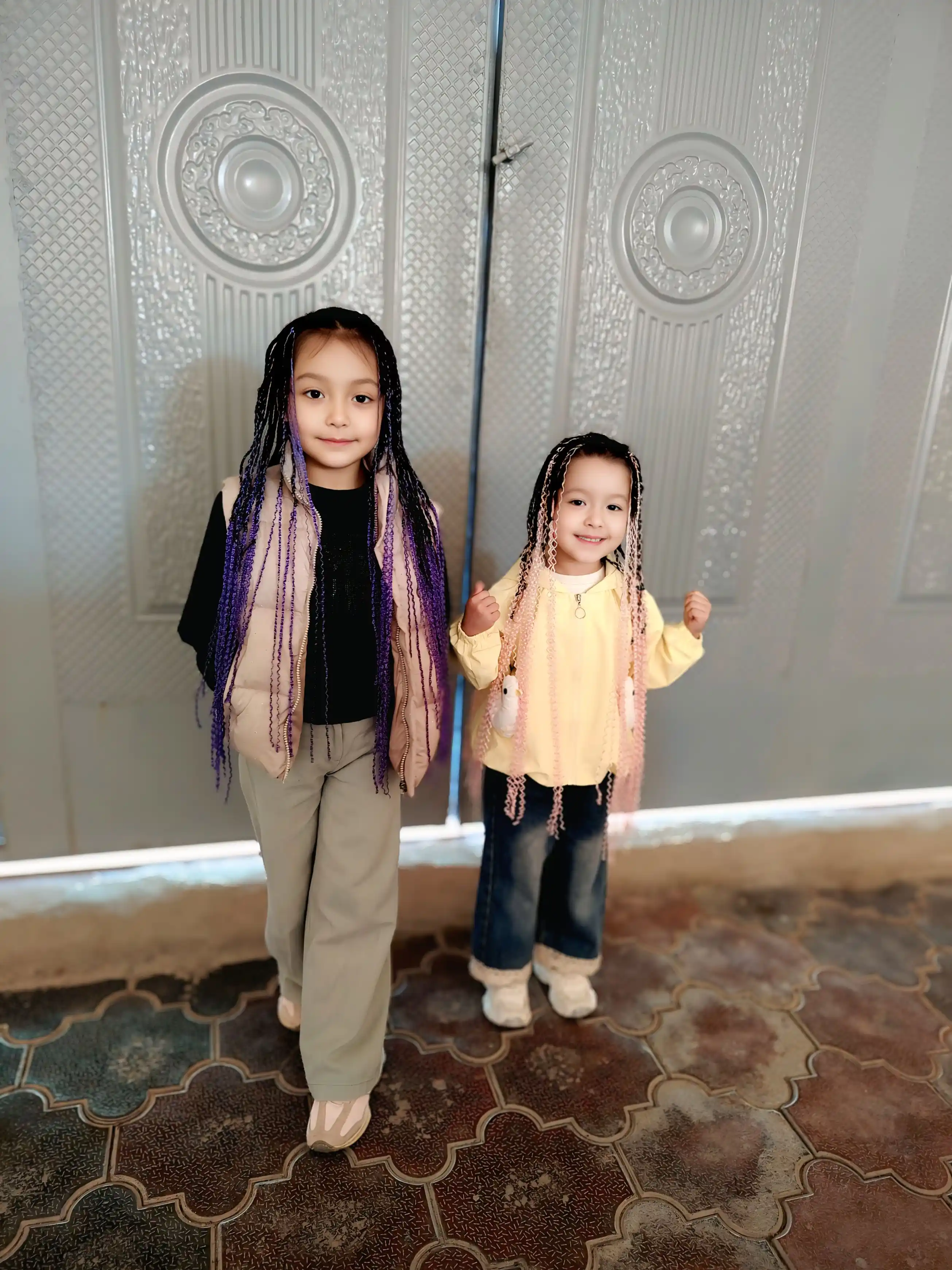 Zizi gafri soch, ipli braid soch to'plami, makaron ipli soch. 55-60 tagacha