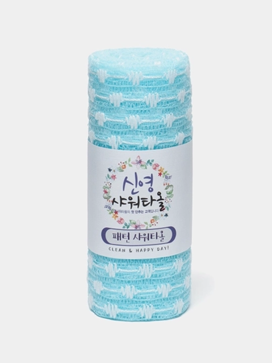 Корейская мочалка SHOWER TOWEL для душа, нейлоновая, для тела и СПА, 1 штука - 