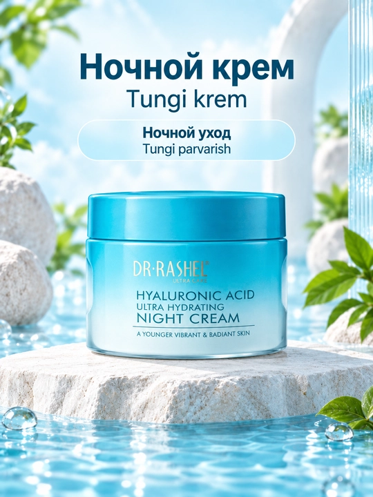 Набор косметики для ухода за кожей Dr. Rashel с гиалуроновой кислотой и роллером