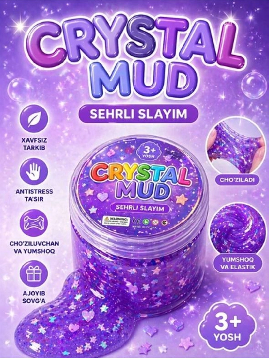 Bolalar uchun slaym-cristal - 